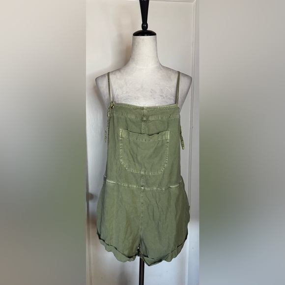 Billabong Casual Linen Romper Overall Beach Surf California Coastal Cowgirl - Picture 4 of 14